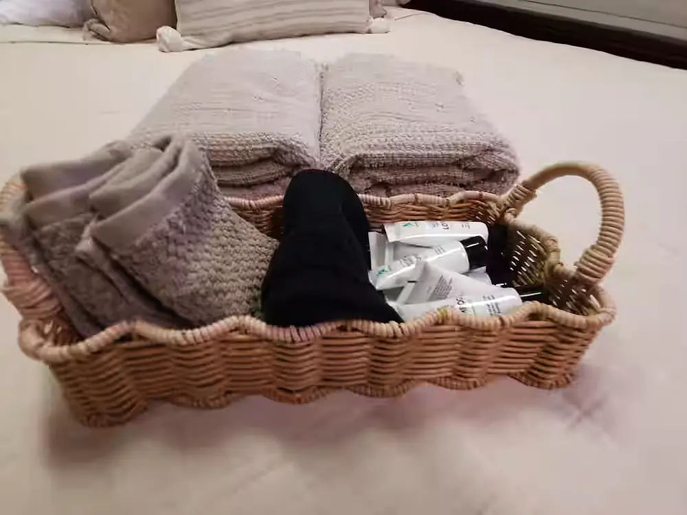 Bedroom 1 - Basket of Towels